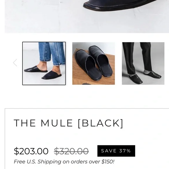 Either/Or Black Leather Mules - Picture 4 of 4